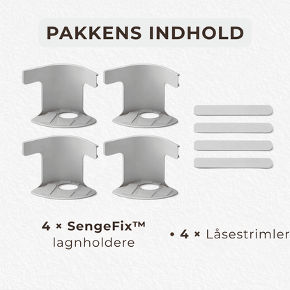 SengeFix™ Anti-slip lagenspænder – sig farvel til krøllede og løse lagener