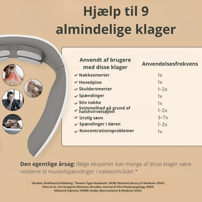 ZenNekke™ | 11-i-1 halsløsning | Slap af i nakkemusklerne på bare 15 minutter – hvor og når du vil
