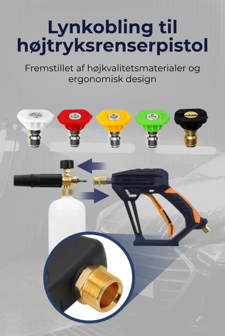 TryKRen™  Teleskopisk højtryksrenser – rengør hele huset uden stige