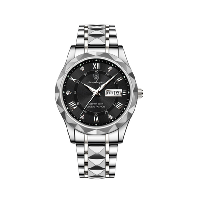 Poedagar - 40mm Vandtæt quartz-ur i rustfrit stål.