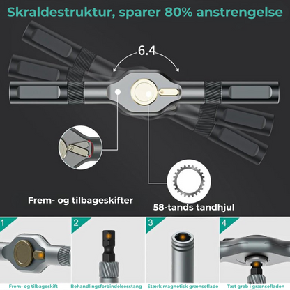 SmartBorKit™ | Skralde Præcisionsskruetrækkersæt – Modulært Magnetisk Reparationssæt