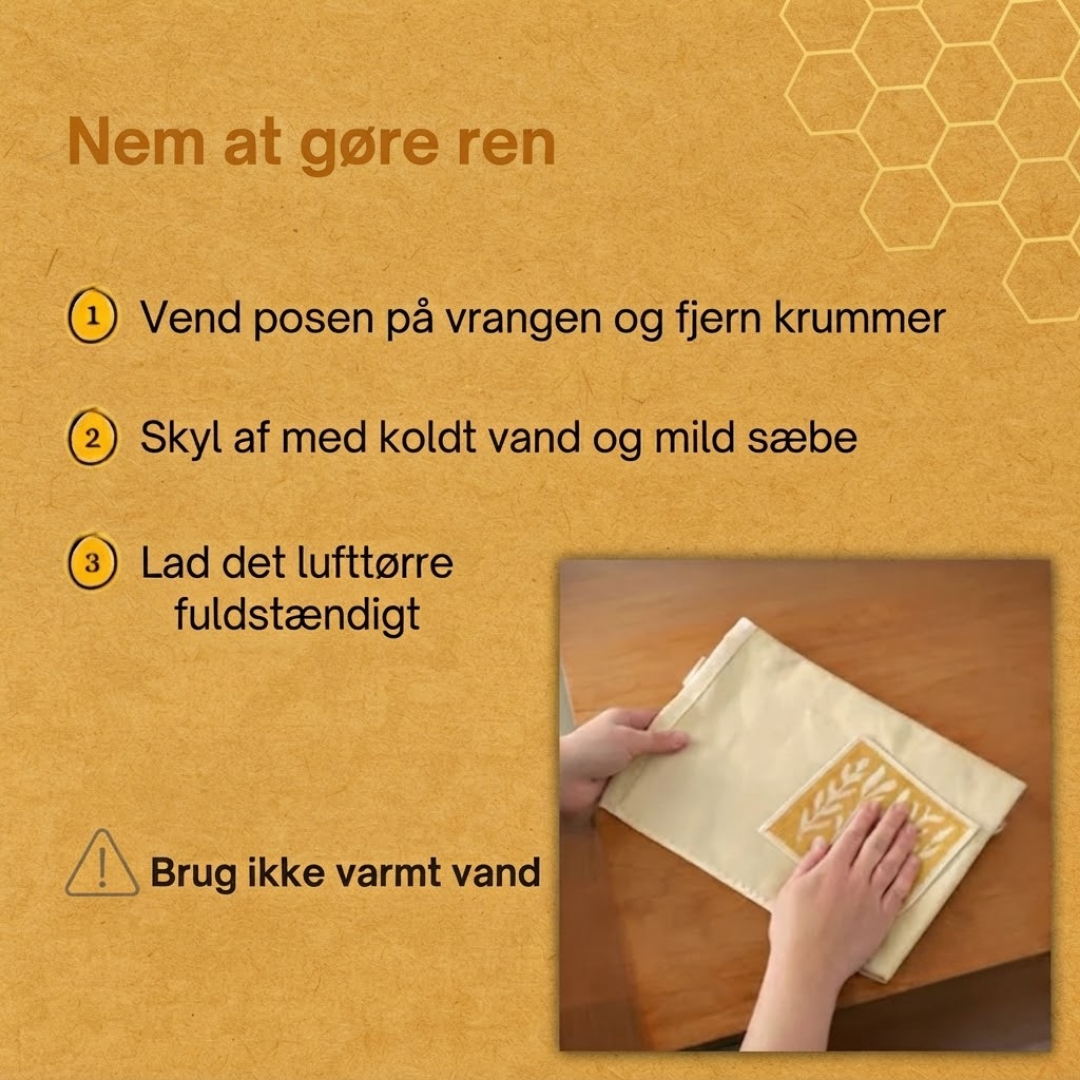 BivoksPose™ Holder dit brød frisk 3× længere - naturligt og genanvendeligt