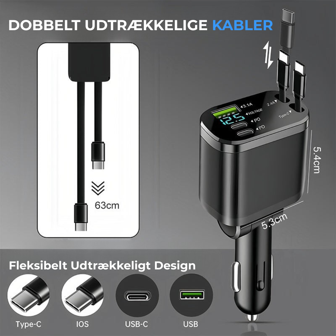 SmartcarAdapter l Fast charger for the car with starry sky mood lighting