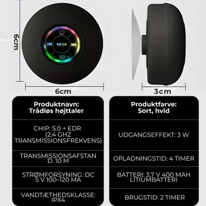 Vandtæt Bluetooth Brusehøjttaler
