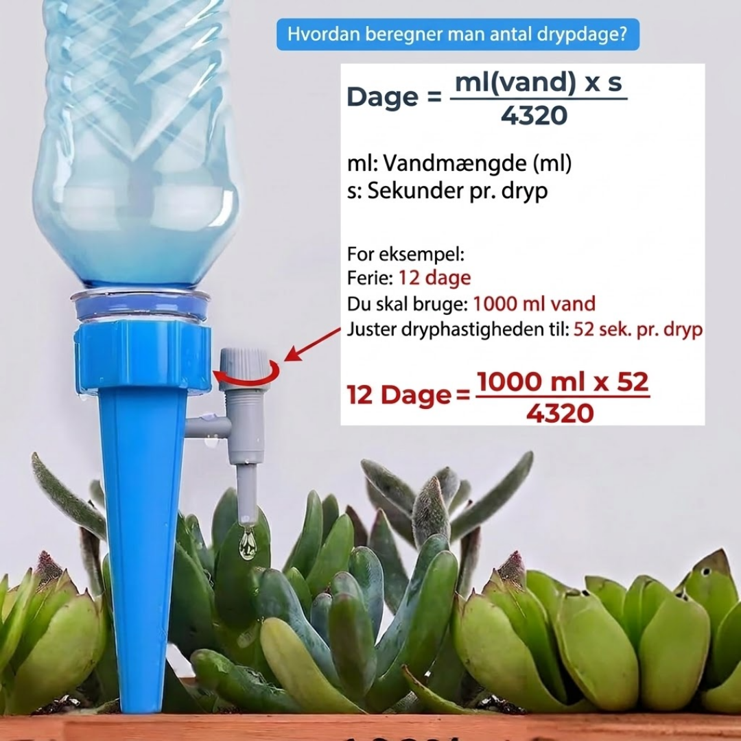 FerieVand™ Automatisk plantevandings spike, brug en flaske og hold planterne friske i op til 2 uger