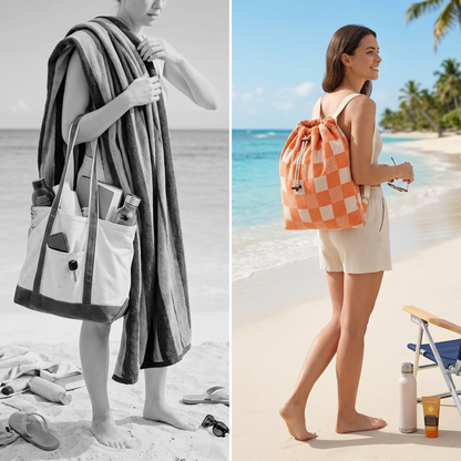 StrandPak™ 2-i-1 strandtaske og håndklæde i ét