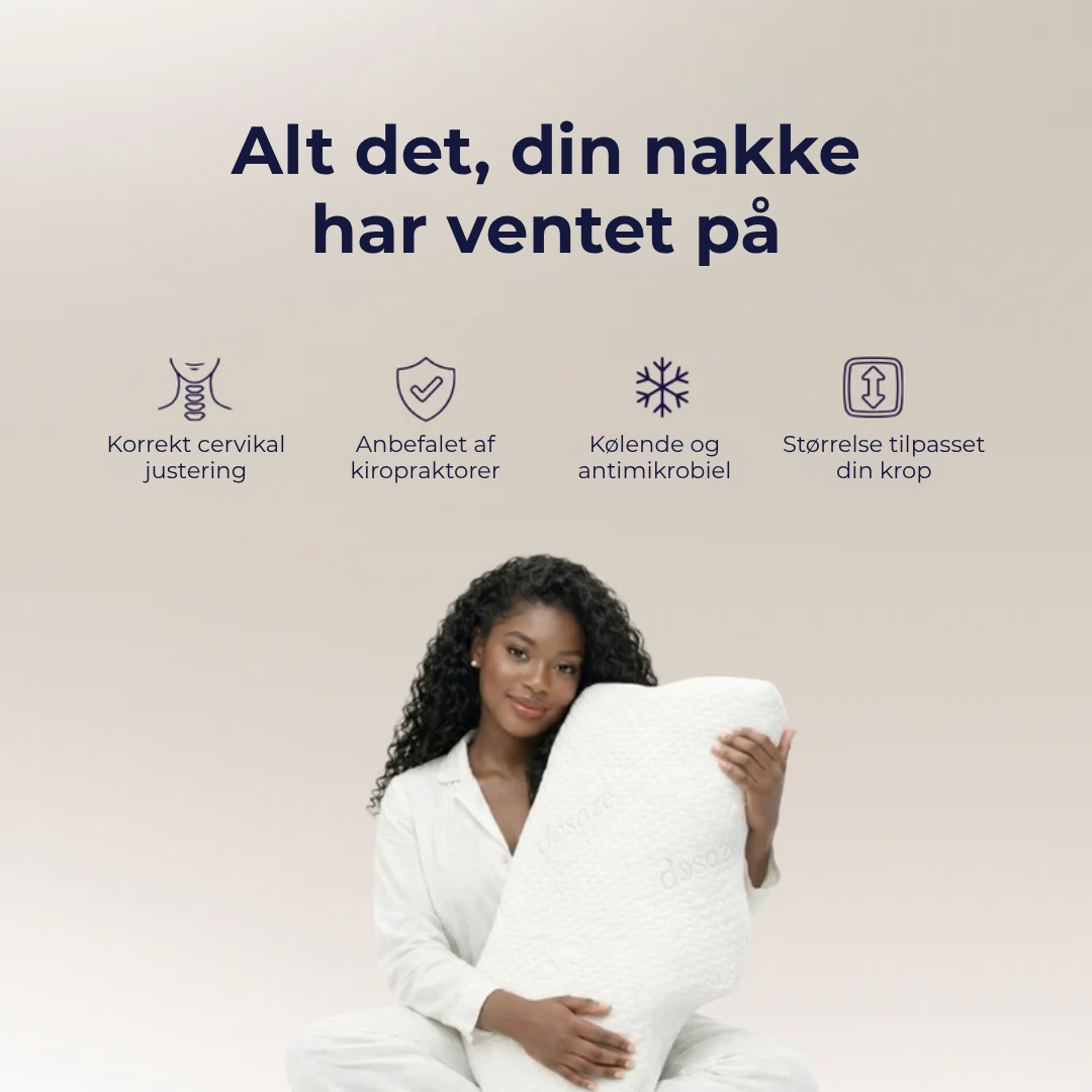 CerviCare™ Klinisk nakke- og rygpude til smertefri søvn