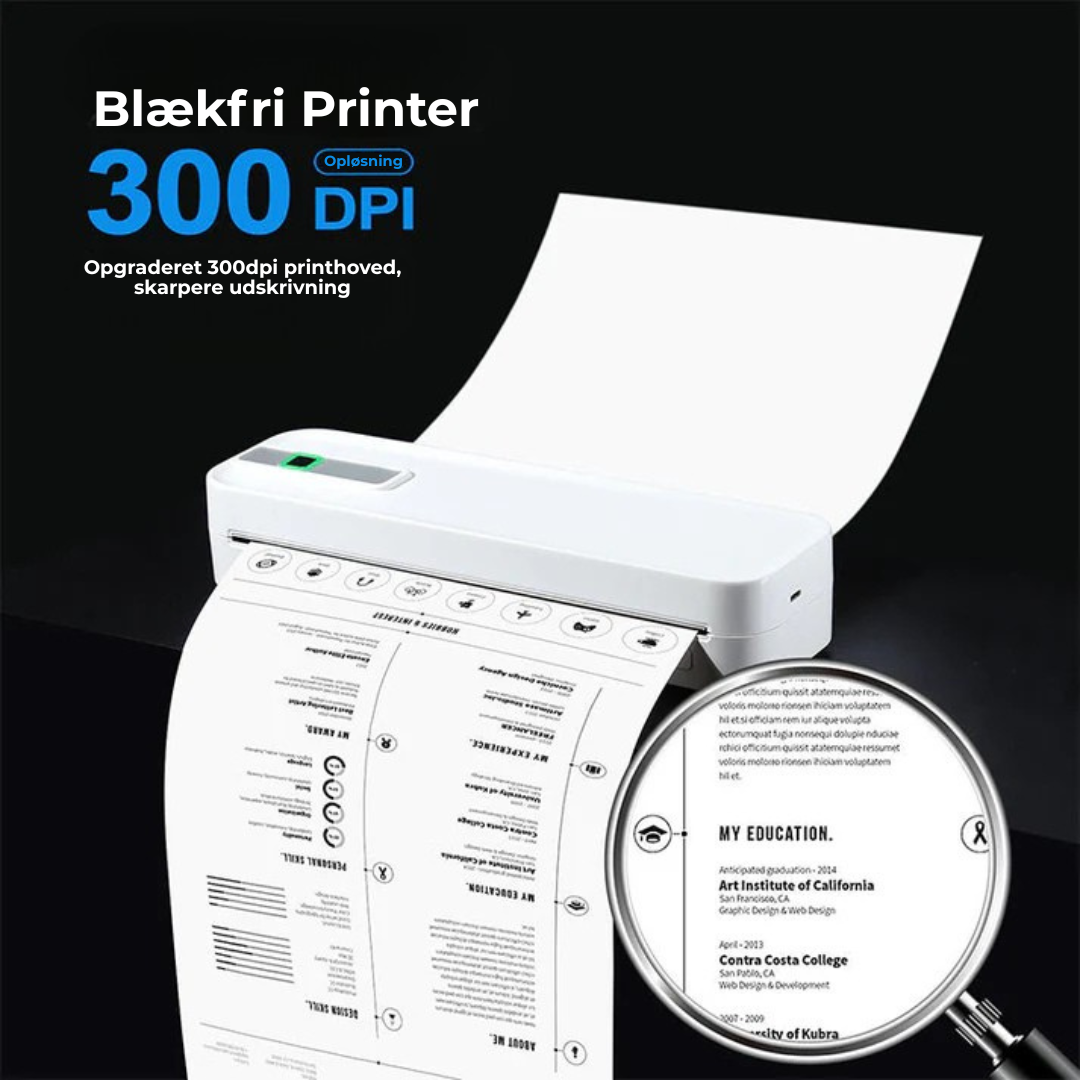 PrintGo™ l Mini Bærbar Bluetooth-printer