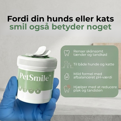 PetSmile™ Blide tandservietter til hund og kat