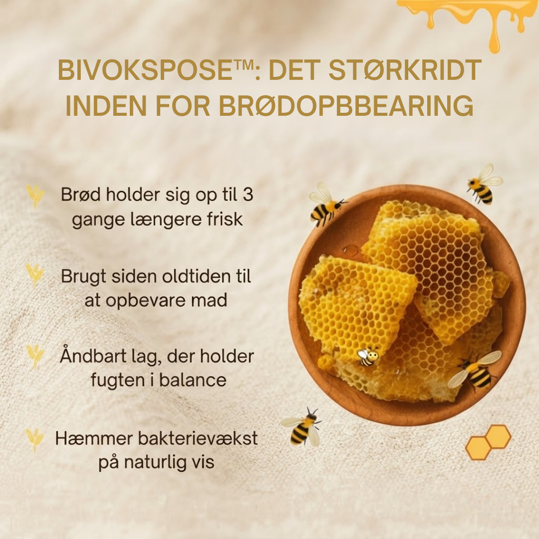 BivoksPose™ Holder dit brød frisk 3× længere - naturligt og genanvendeligt