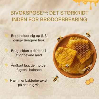 BivoksPose™ Holder dit brød frisk 3× længere - naturligt og genanvendeligt