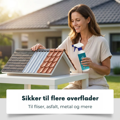 TagRen™ – Mose- og algefjerner spray – gør grønne fliser og tage helt nye igen