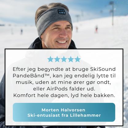 SkiSound PandeBånd™ | Bluetooth Pandebånd – Musik, Varme og Frihed på Pisterne!