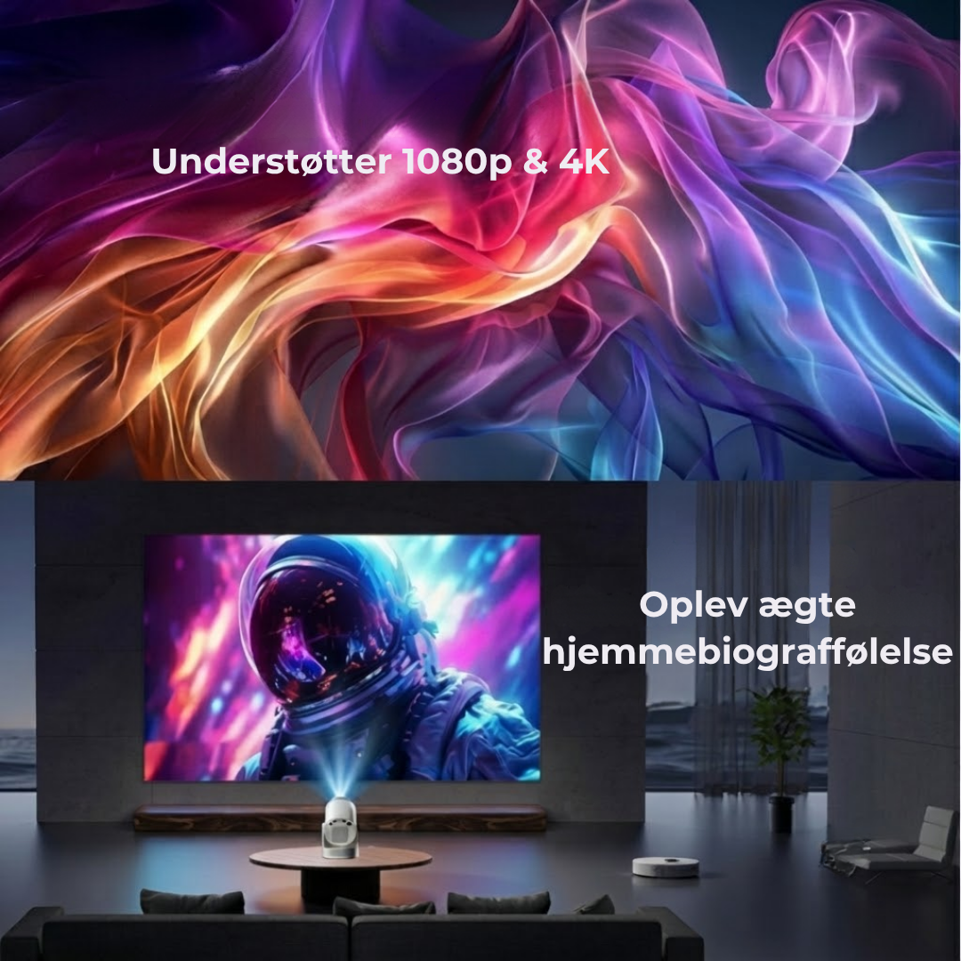 Hjemkino™ HD Smartbeamer - Netflix direkte på væggen.