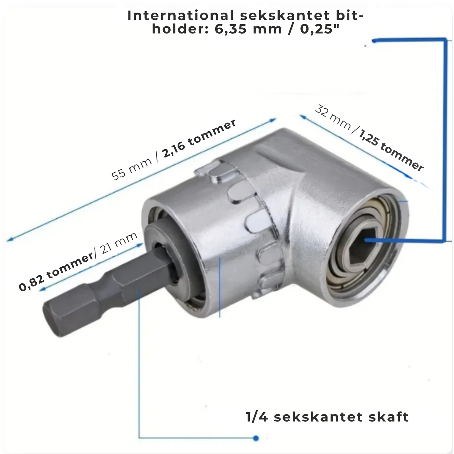 VinkelVærktøjssæt™ - 105° Borevinkeladapter | Nå trange områder med lethed