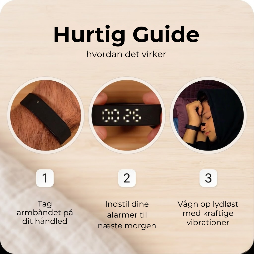 BuzzBand™  Stille vibrationer vækker dig, ikke din partner.