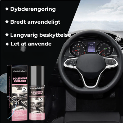 InteriørPolish™ | Gør Din Bils Interiør Som Nyt – Lynhurtig Rengøring og Langvarig Glans!