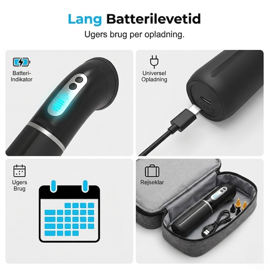 ØreFlow™ Elektrisk øreskyller – alternativet til vatpinde