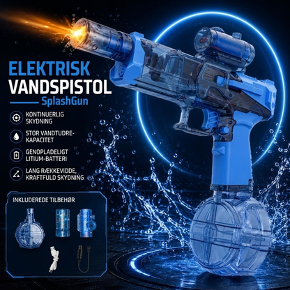 SplashGun - Skyder 10 meter, lyser i mørket, holder i timevis