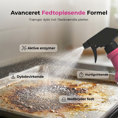 GrillRenSpray™ – Hurtigtvirkende fedtfjerner til grillen – ren grill på 60 sekunder