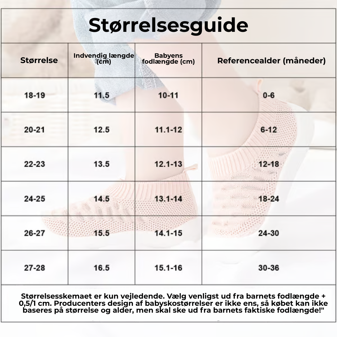 Babyskridt™ l Skridsikre mesh-sko til babyer