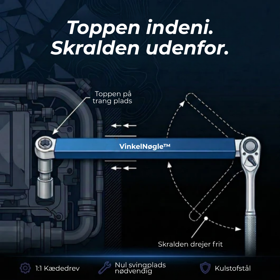 VinkelNøgle™ Kom nemt til enhver bolt