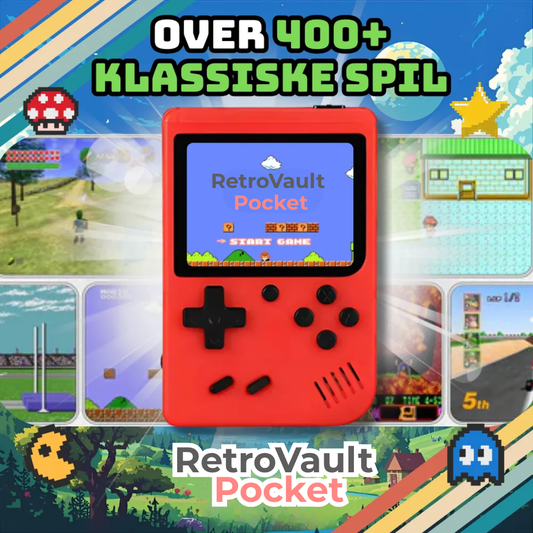 RetroVault Pocket | Genoplev Barndommens Spilglæde – Alt-i-Én Retro Konsol for Hele Familien!
