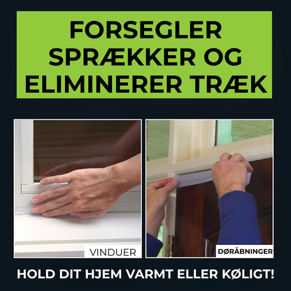 TætSkjold™  Selvklæbende tætningsstrimmel mod træk, kulde, fugt og insekter
