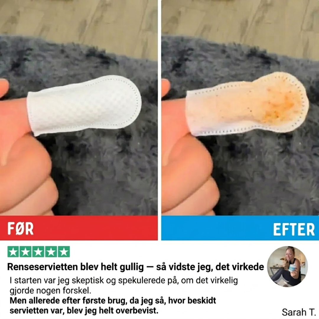 PetSmile™ Blide tandservietter til hund og kat