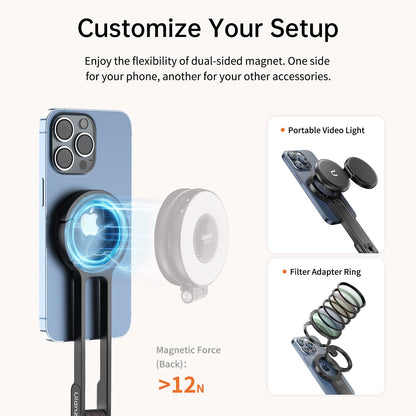 MagniPod™ – Magnetisk Smartphone Tripod med Karabiner