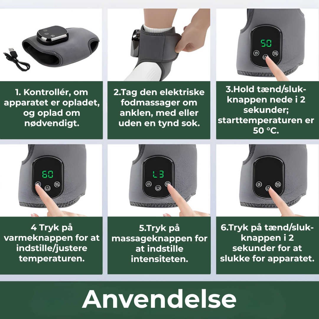 EMS ComfortFod™  Varme Fodmassage med Puls