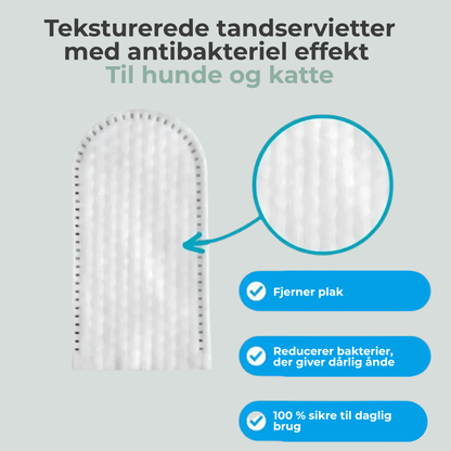 PetSmile™ Blide tandservietter til hund og kat