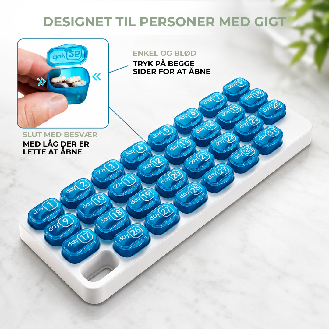 PilleBox™ | Overblik over din medicin - hele måneden, overalt og altid