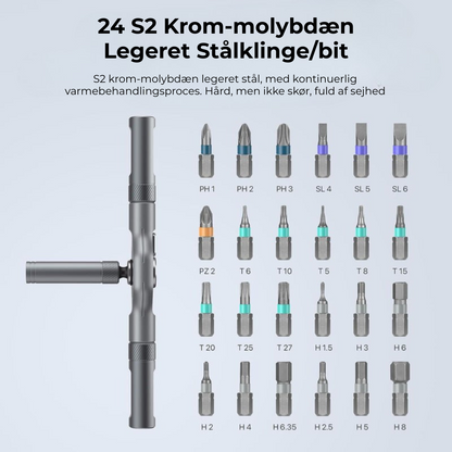 SmartBorKit™ | Skralde Præcisionsskruetrækkersæt – Modulært Magnetisk Reparationssæt