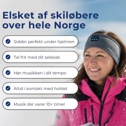 SkiSound PandeBånd™ | Bluetooth Pandebånd – Musik, Varme og Frihed på Pisterne!