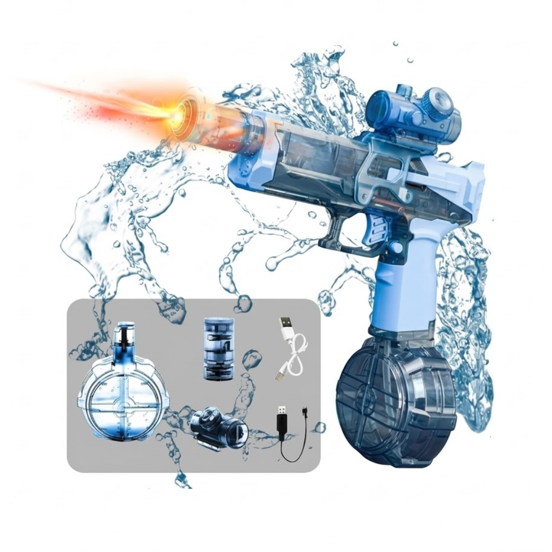 SplashGun - Skyder 10 meter, lyser i mørket, holder i timevis