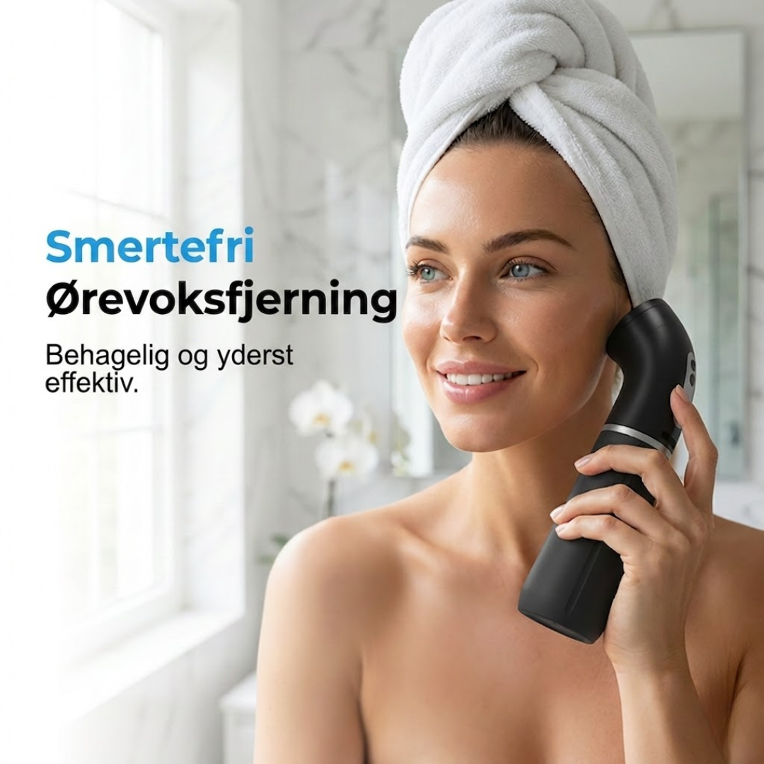 ØreFlow™ Elektrisk øreskyller – alternativet til vatpinde
