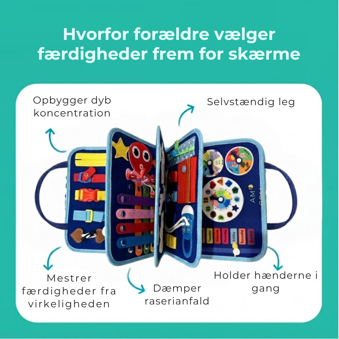 BusyBræt™ Leg, lær og opdage - skærmfrit og udviklende.
