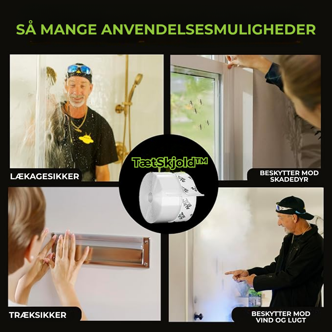TætSkjold™  Selvklæbende tætningsstrimmel mod træk, kulde, fugt og insekter