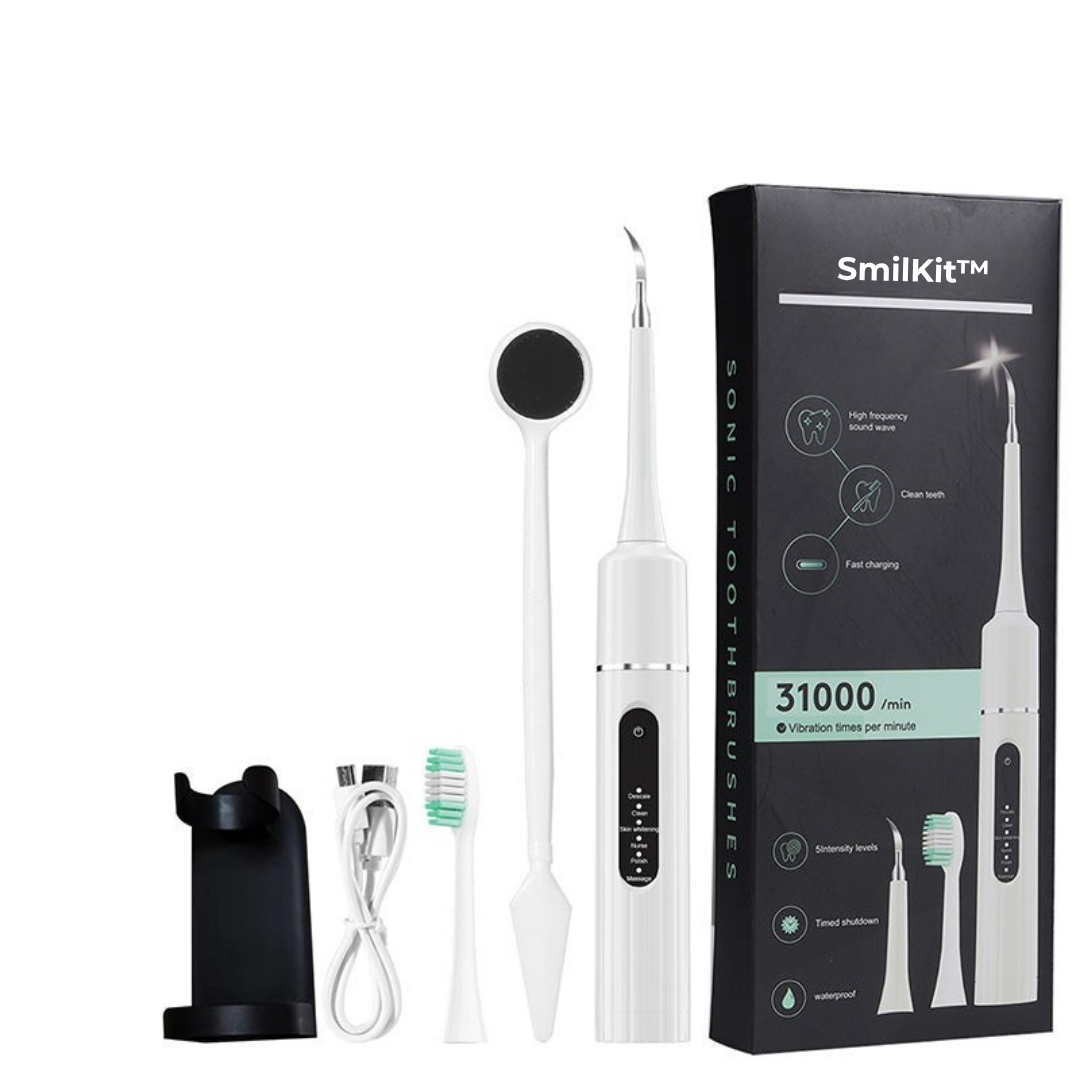 SmilKit™  Alt-i-én elektrisk tandrensningssæt