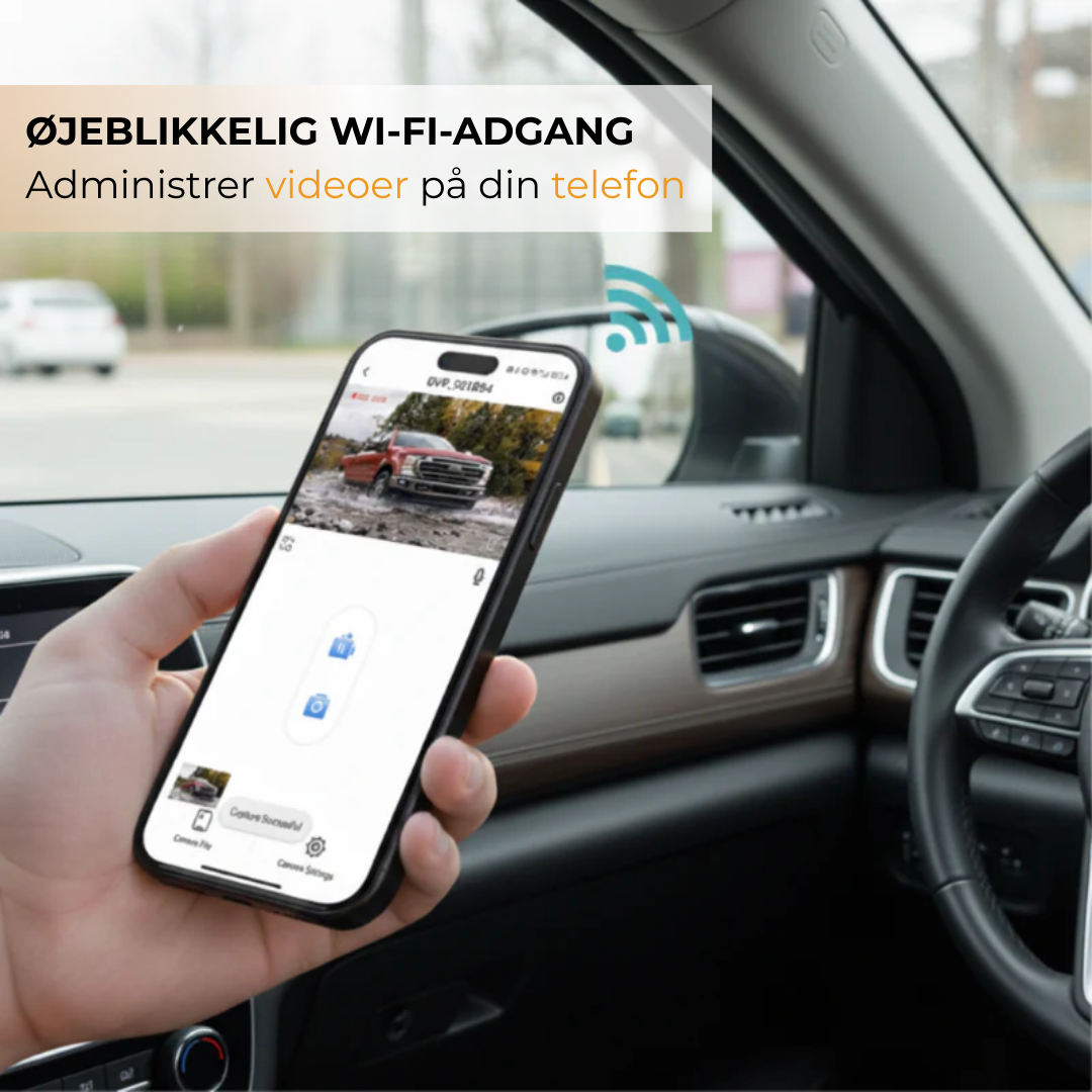 Dashcam med nattesyn | Gå Ikke Glip af Noget — 1080P Dashcam med 360° View