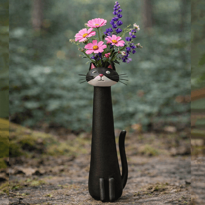 MjauVase™ Dekorativ katte-vase i keramik