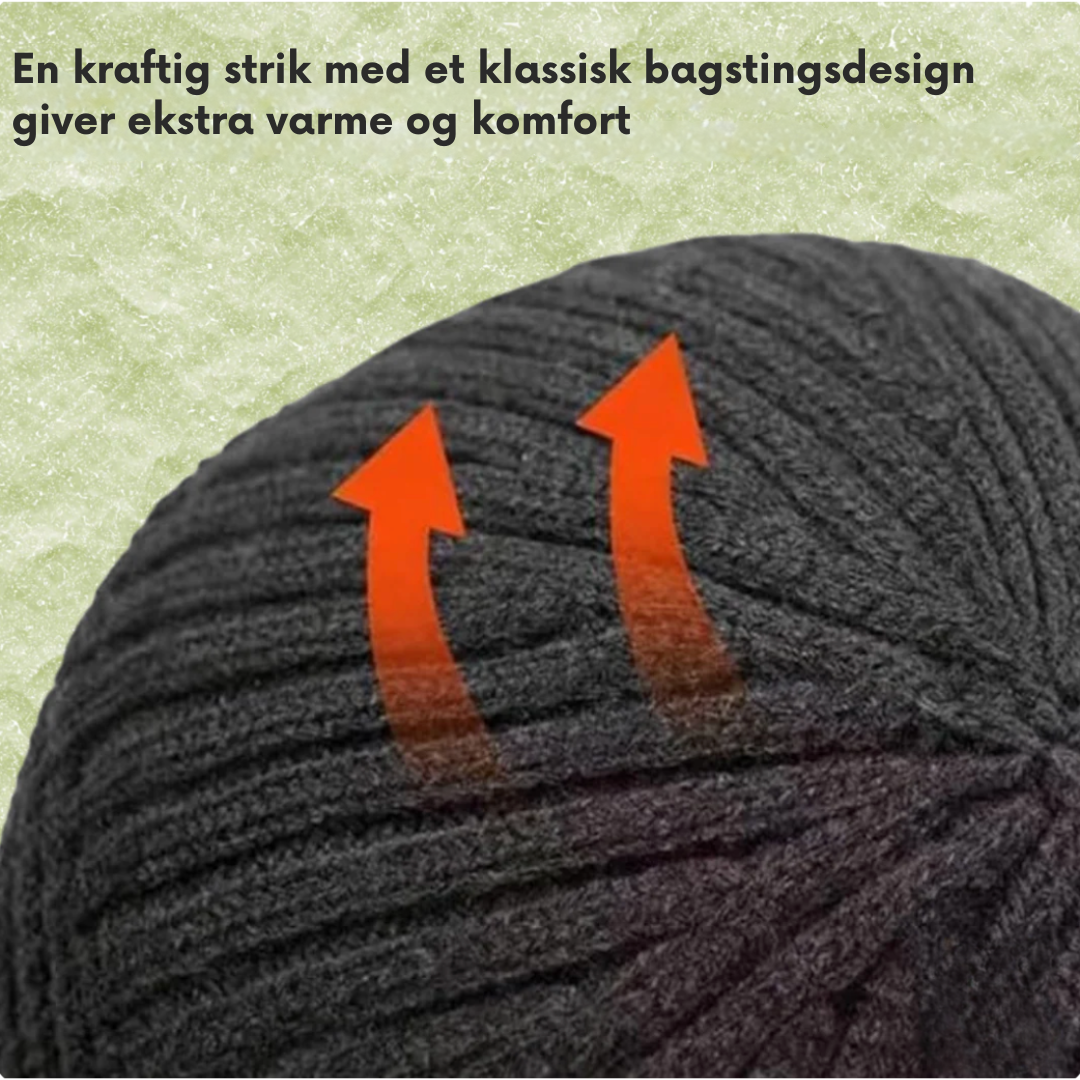 ArcticShield Vinterhue | Sig farvel til kolde ører med ekstra tyk, dobbeltstrikket komfort og integreret ørebeskyttelse!