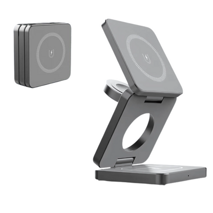 OpladStativ™: Multifunktionel Foldbar Magnetisk Opladnings Stativ