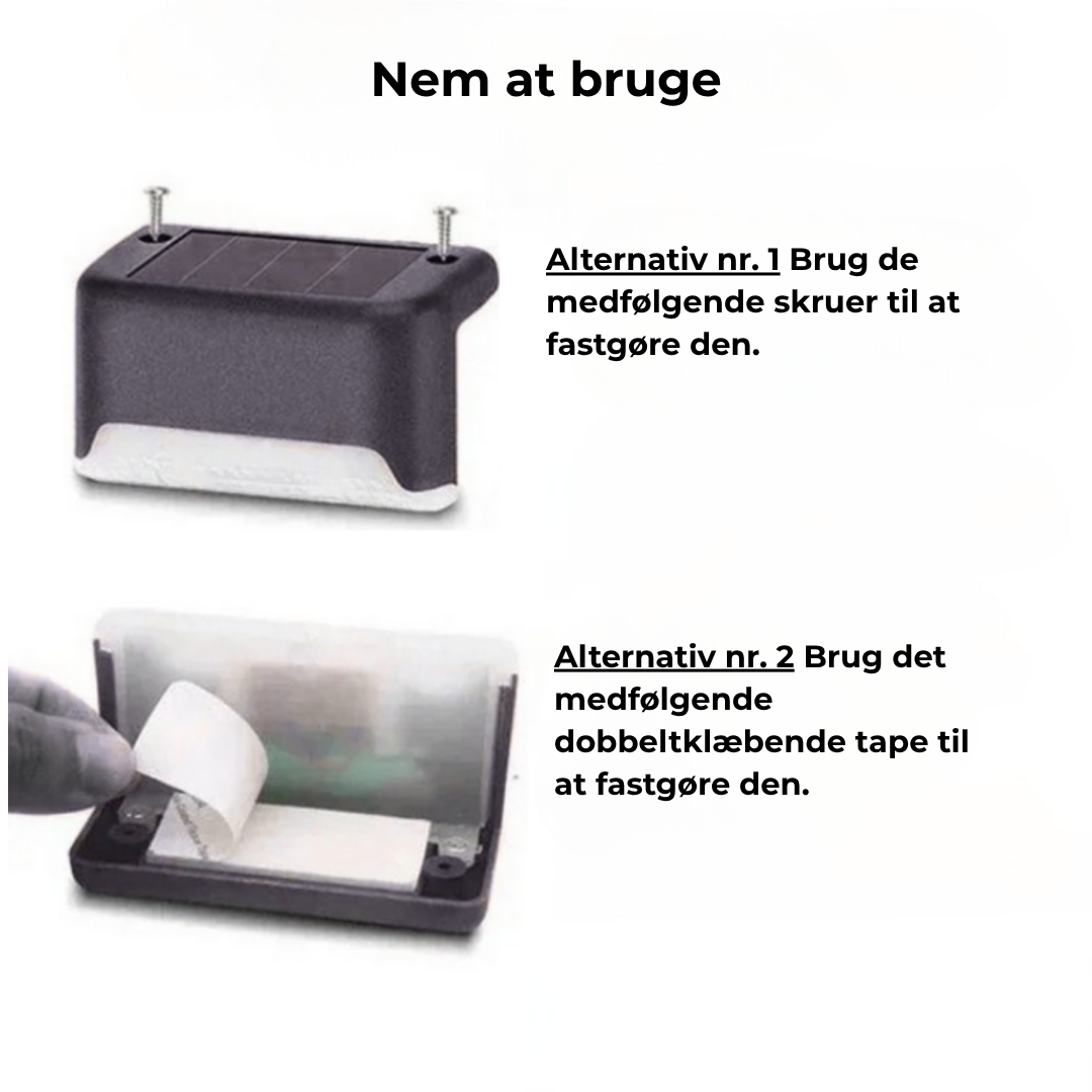 SolSkær™  Solcellsdrevet udendørslampe med automatisk dag/nat sensor
