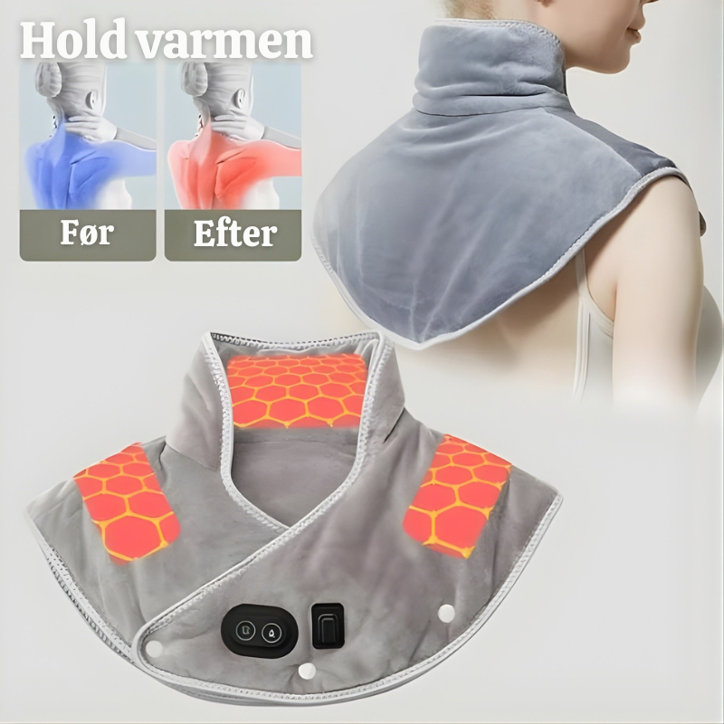 HalsRo™ | Smart Vibrerende Varmepude til Nakke og Skulder
