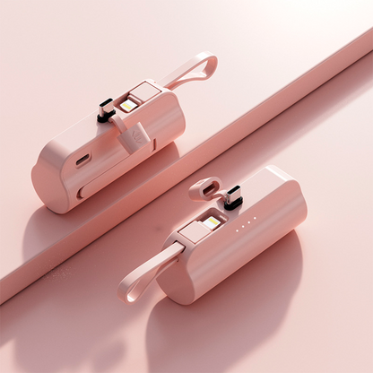 PocketBank™ – Dobbelt powerbank med indbygget kabel