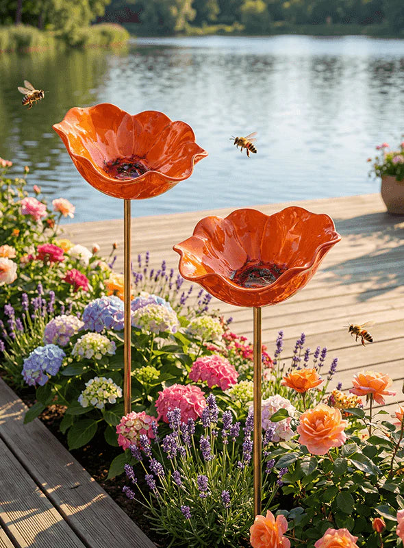 Terrassen i fuldt flor