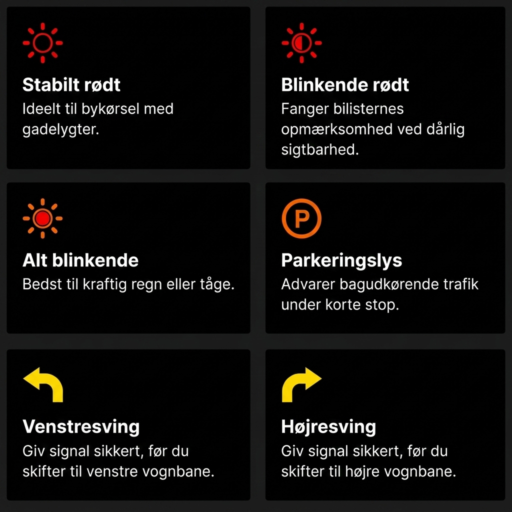 CykelBlink™ Trådløse blinklys til cyklen - synlig i mørket