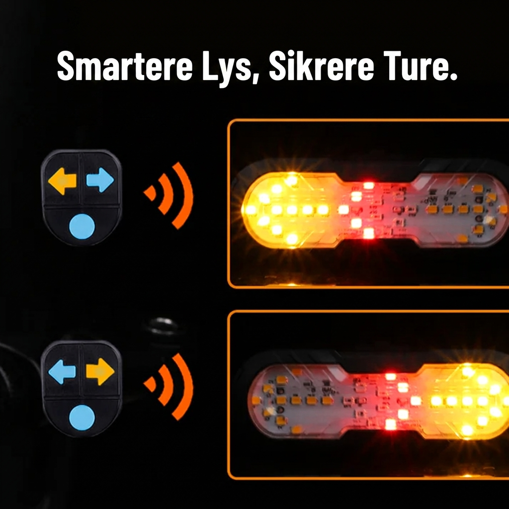 CykelBlink™ Trådløse blinklys til cyklen - synlig i mørket